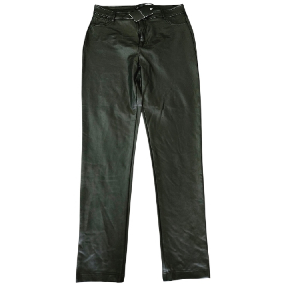 NWTs Stella Luce Black Faux Leather Skinny Jeans Sz L